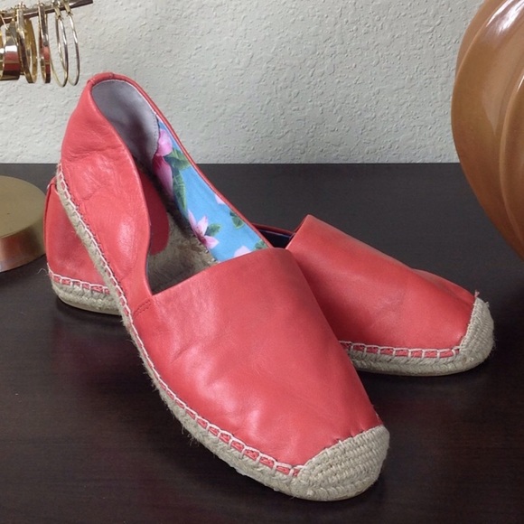 Sam Edelman Shoes - ❌Sam Edelman Red Leather Almond Toe Espadrilles